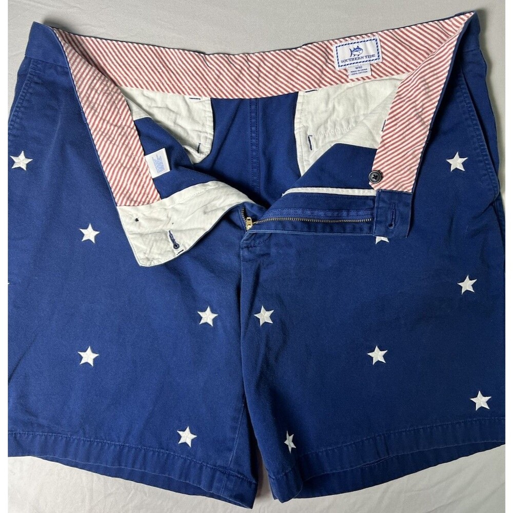 Southern Tide Men’s Shorts Star Spangled Yacht Blue Size W40 MSRP $ 99.50 - Picture 4 of 11